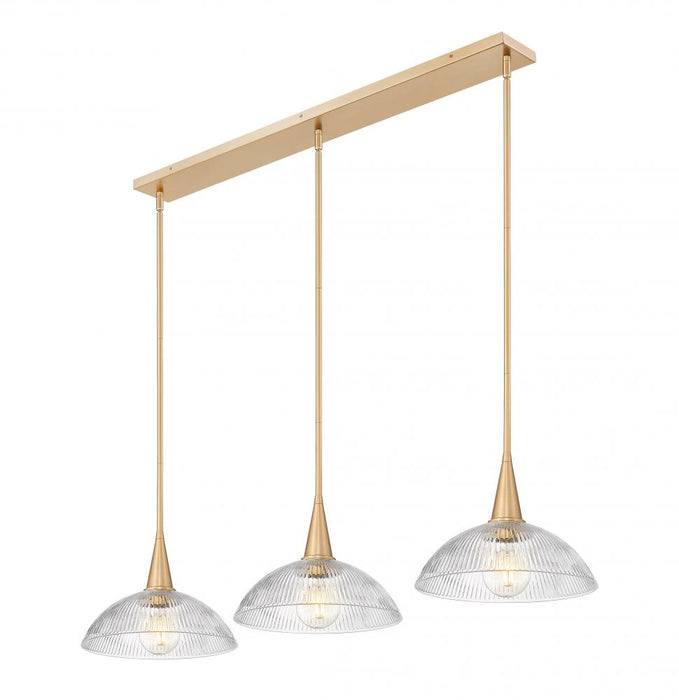 3 Light Linear Chandelier | 3051P12-3L-MGLD