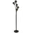 Dainolite 5 Lights Incandescent Floor Lamp, Black w/Smoked Glass