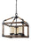 Generation Lighting Dunning contemporary 3-light indoor dimmable ceiling chandelier pendant light in stardust finish wit