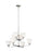 Generation Lighting Ellis Harper classic 8-light indoor dimmable ceiling chandelier pendant light in brushed nickel silv