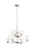 Generation Lighting Ellis Harper transitional 8-light indoor dimmable ceiling chandelier pendant light in brushed nickel