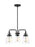 Generation Lighting Belton transitional 3-light indoor dimmable ceiling chandelier pendant light in midnight black finis