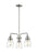 Generation Lighting Belton transitional 3-light indoor dimmable ceiling chandelier pendant light in brushed nickel silve