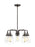 Generation Lighting Belton transitional 5-light indoor dimmable ceiling chandelier pendant light in bronze finish with c