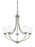 Generation Lighting Hanford traditional 5-light indoor dimmable ceiling chandelier pendant light in brushed nickel silve
