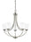 Generation Lighting Hanford traditional 5-light LED indoor dimmable ceiling chandelier pendant light in brushed nickel s