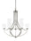 Generation Lighting Hanford traditional 9-light LED indoor dimmable ceiling chandelier pendant light in brushed nickel s