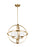 Generation Lighting Alturas contemporary 3-light LED indoor dimmable ceiling chandelier pendant light in satin brass gol