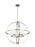Generation Lighting Alturas contemporary 5-light LED indoor dimmable ceiling chandelier pendant light in brushed nickel