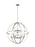 Generation Lighting Alturas contemporary 9-light indoor dimmable ceiling chandelier pendant light in brushed nickel silv