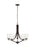 Generation Lighting Elmwood Park traditional 5-light indoor dimmable ceiling chandelier pendant light in bronze finish w