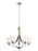 Generation Lighting Elmwood Park traditional 5-light indoor dimmable ceiling chandelier pendant light in brushed nickel
