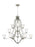 Generation Lighting Emmons traditional 12-light indoor dimmable ceiling chandelier pendant light in brushed nickel silve