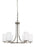 Generation Lighting Hettinger transitional 6-light indoor dimmable ceiling chandelier pendant light in brushed nickel si