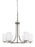 Generation Lighting Hettinger transitional 6-light LED indoor dimmable ceiling chandelier pendant light in brushed nicke | 3139106EN3-962