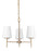 Generation Lighting Driscoll contemporary 3-light indoor dimmable ceiling chandelier pendant light in satin brass gold f