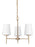 Generation Lighting Driscoll contemporary 3-light LED indoor dimmable ceiling chandelier pendant light in satin brass go