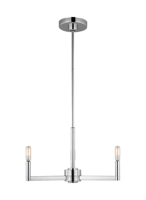 Visual Comfort & Co. Studio Collection Fullton modern 3-light indoor dimmable chandelier in chrome finish