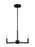 Visual Comfort & Co. Studio Collection Fullton modern 3-light indoor dimmable chandelier in midnight black finish