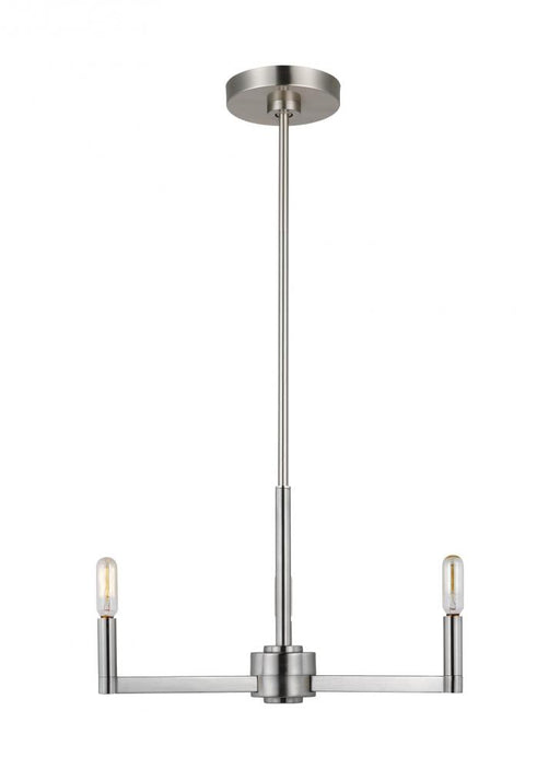 Visual Comfort & Co. Studio Collection Fullton modern 3-light indoor dimmable chandelier in brushed nickel finish