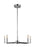 Visual Comfort & Co. Studio Collection Fullton modern 5-light indoor dimmable chandelier in chrome finish