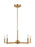 Visual Comfort & Co. Studio Collection Fullton modern 5-light indoor dimmable chandelier in satin brass gold finish