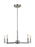 Visual Comfort & Co. Studio Collection Fullton modern 5-light LED indoor dimmable chandelier in brushed nickel finish
