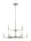 Visual Comfort & Co. Studio Collection Fullton modern 9-light indoor dimmable chandelier in brushed nickel finish