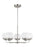Visual Comfort & Co. Studio Collection Alvin modern 5-light indoor dimmable chandelier in brushed nickel silver finish with white milk glas