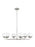 Visual Comfort & Co. Studio Collection Alvin modern LED 6-light indoor dimmable chandelier in brushed nickel silver finish with white milk