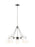 Visual Comfort & Co. Studio Collection Clark modern 5-light indoor dimmable ceiling chandelier pendant light in brushed nickel silver finis