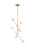 Visual Comfort & Co. Studio Collection Axis modern 6-light indoor dimmable large chandelier in satin brass gold finish