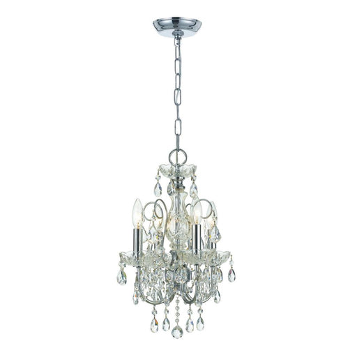 Crystorama Imperial 4 Light Spectra Crystal Polished Chrome Mini Chandelier