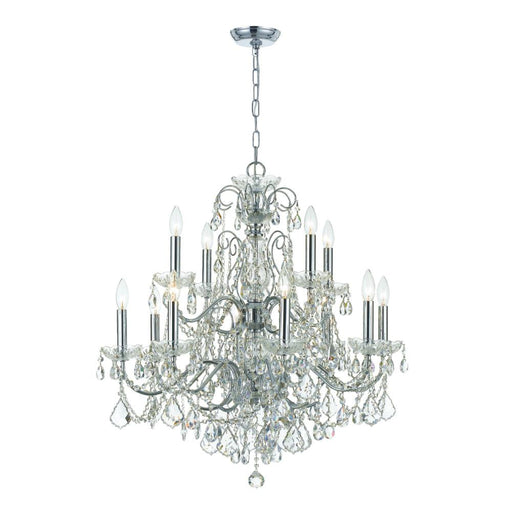 Crystorama Imperial 12 Light Spectra Crystal Polished Chrome Chandelier