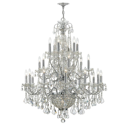 Crystorama Imperial 26 Light Hand Cut Crystal Polished Chrome Chandelier