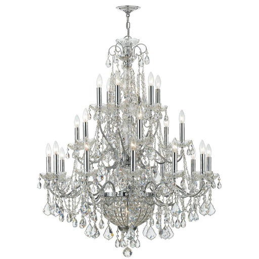 Crystorama Imperial 26 Light Hand Cut Crystal Polished Chrome Chandelier