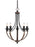 Generation Lighting Corbeille traditional 5-light LED indoor dimmable ceiling chandelier pendant light in stardust weath