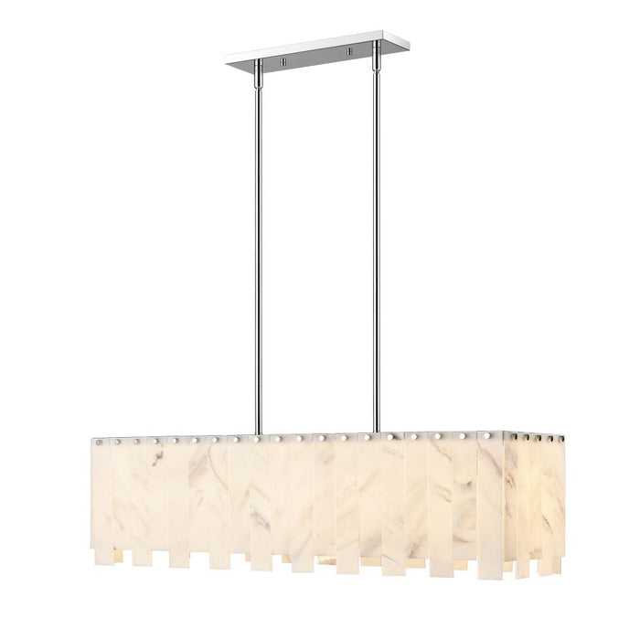 5 Light Linear Chandelier | 345-40L-PN