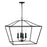 4-light Foyer Pendant Lantern In Black Iron | 350641BI