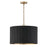 Capital 3-Light Pendant in Matte Brass and Handcrafted Mango Wood in Black Stain