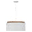 1-light Drum Pendant In White With Mango Wood And Matte White Metal Shade | 350912LT