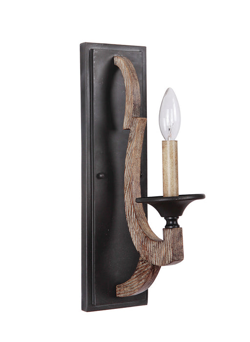 Craftmade Winton 1 Light Wall Sconce in Weathered Pine/Bronze