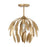 1-light Botanical Semi-flush Pendant In Buffed Gold | 351811GF