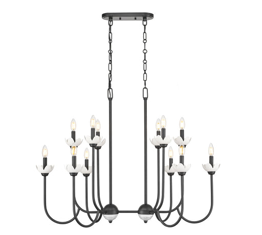 12 Light Linear Chandelier | 352-42L-MB