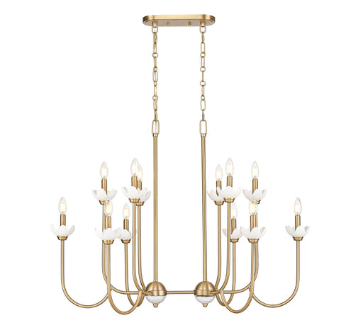 12 Light Linear Chandelier | 352-42L-MGLD
