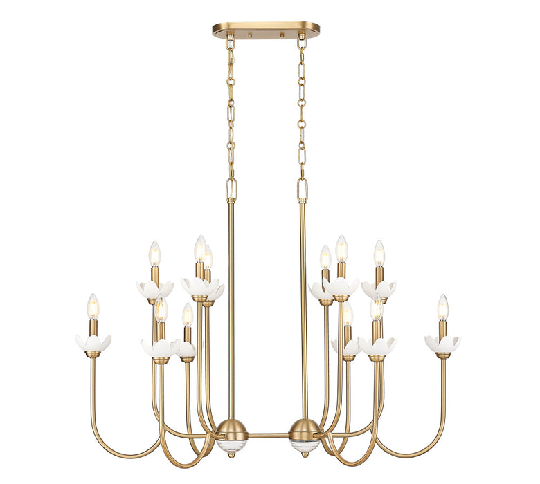 12 Light Linear Chandelier | 352-42L-MGLD