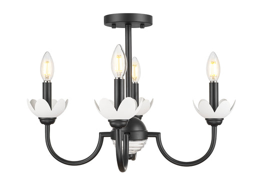 4 Light Semi Flush Mount | 352-4SF-MB