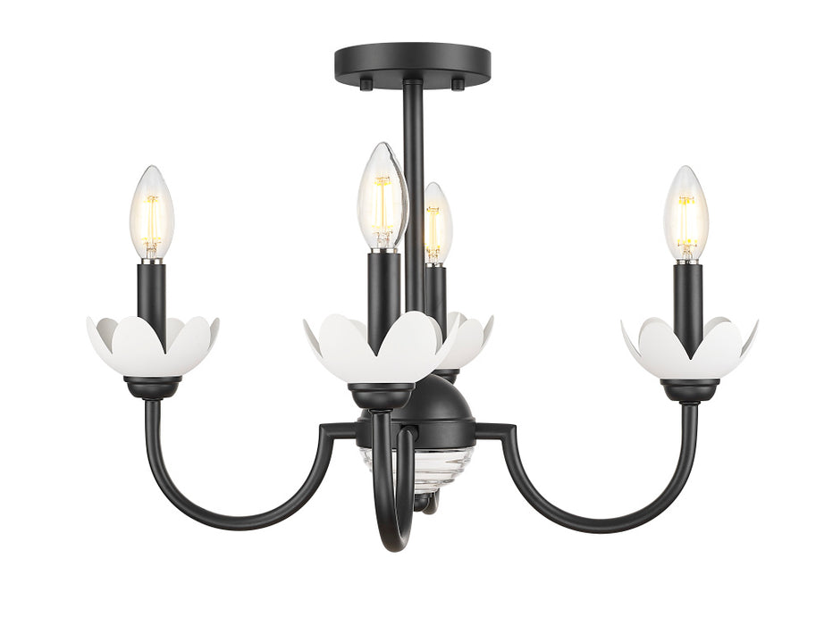 4 Light Semi Flush Mount | 352-4SF-MB