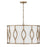 Capital 4-Light Drum Pendant in Mystic Luster with White Fabric Shade