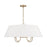 Capital 4-Light Pendant in Matte Brass with White Fabric Shade